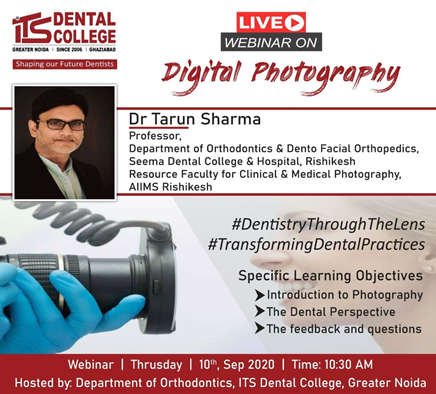 Live Webinar on the topic "Digital Photography" on 10th September 2020