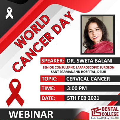 Live Webinar on the topic “Cervical Cancer" on 5th February 2021.